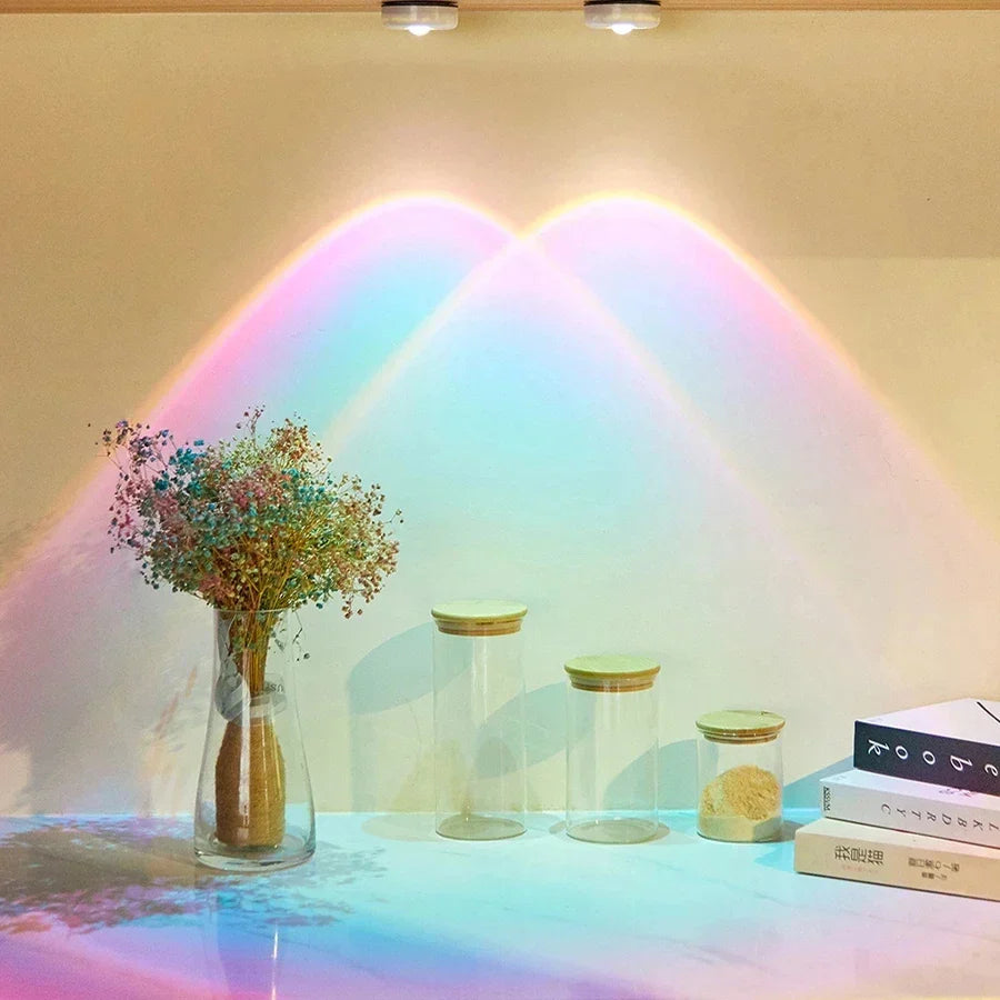 Bedroom Decor Lights Cabinet Ambient Night Light Touch Sunset Lamp