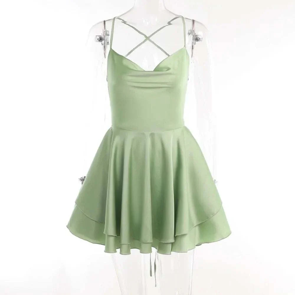 Summer New Popular European and American Style Mini Dress Women