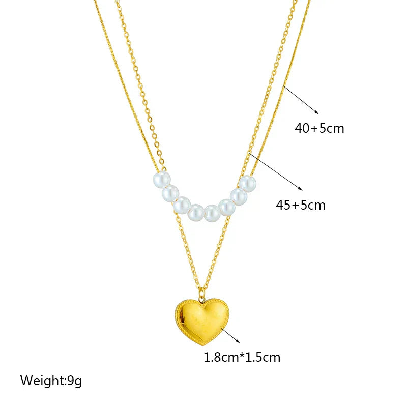 316L Stainless Steel Heart Eye Square Butterfly Pendant Necklace