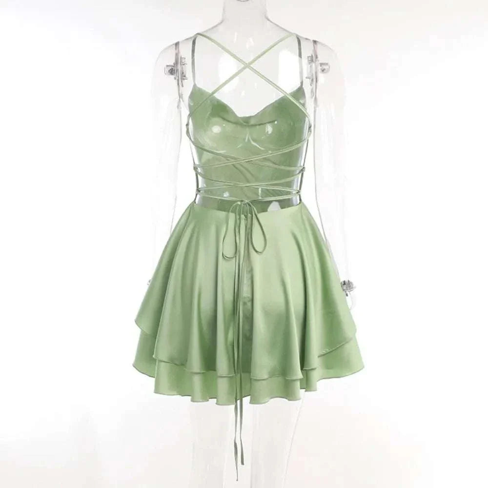 Summer New Popular European and American Style Mini Dress Women