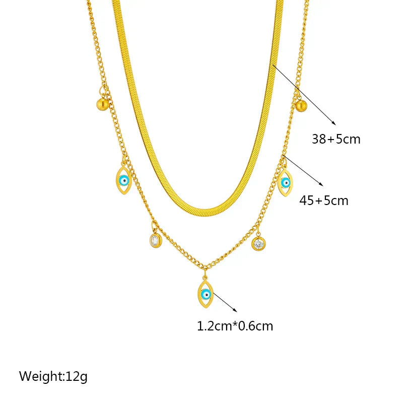 316L Stainless Steel Heart Eye Square Butterfly Pendant Necklace