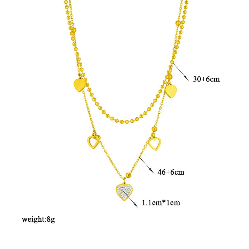 316L Stainless Steel Heart Eye Square Butterfly Pendant Necklace