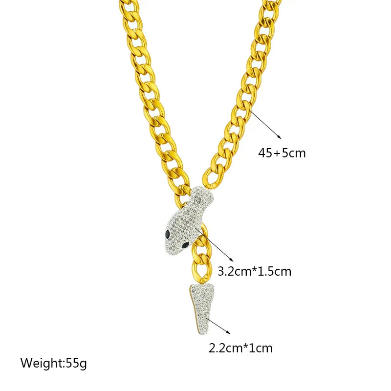 316L Stainless Steel Heart Eye Square Butterfly Pendant Necklace