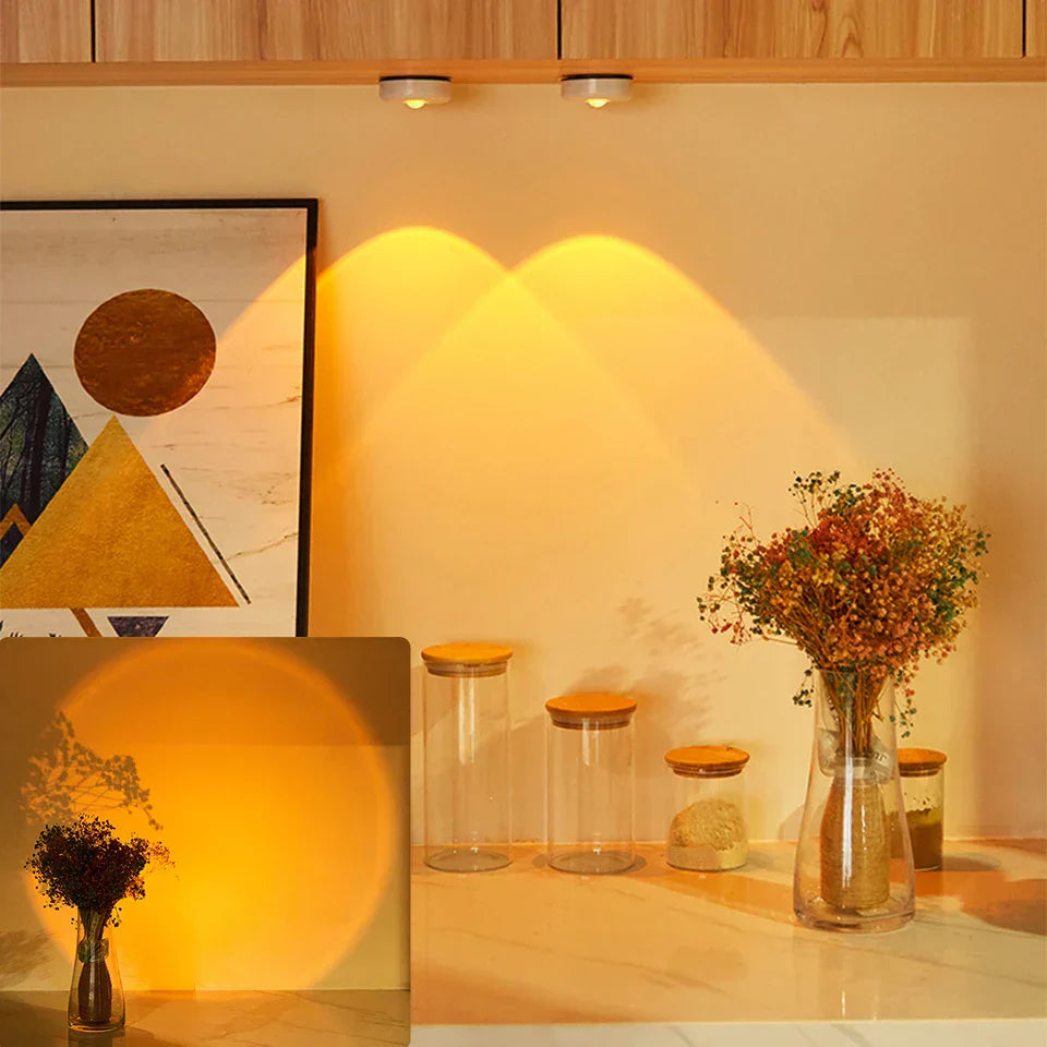 Bedroom Decor Lights Cabinet Ambient Night Light Touch Sunset Lamp