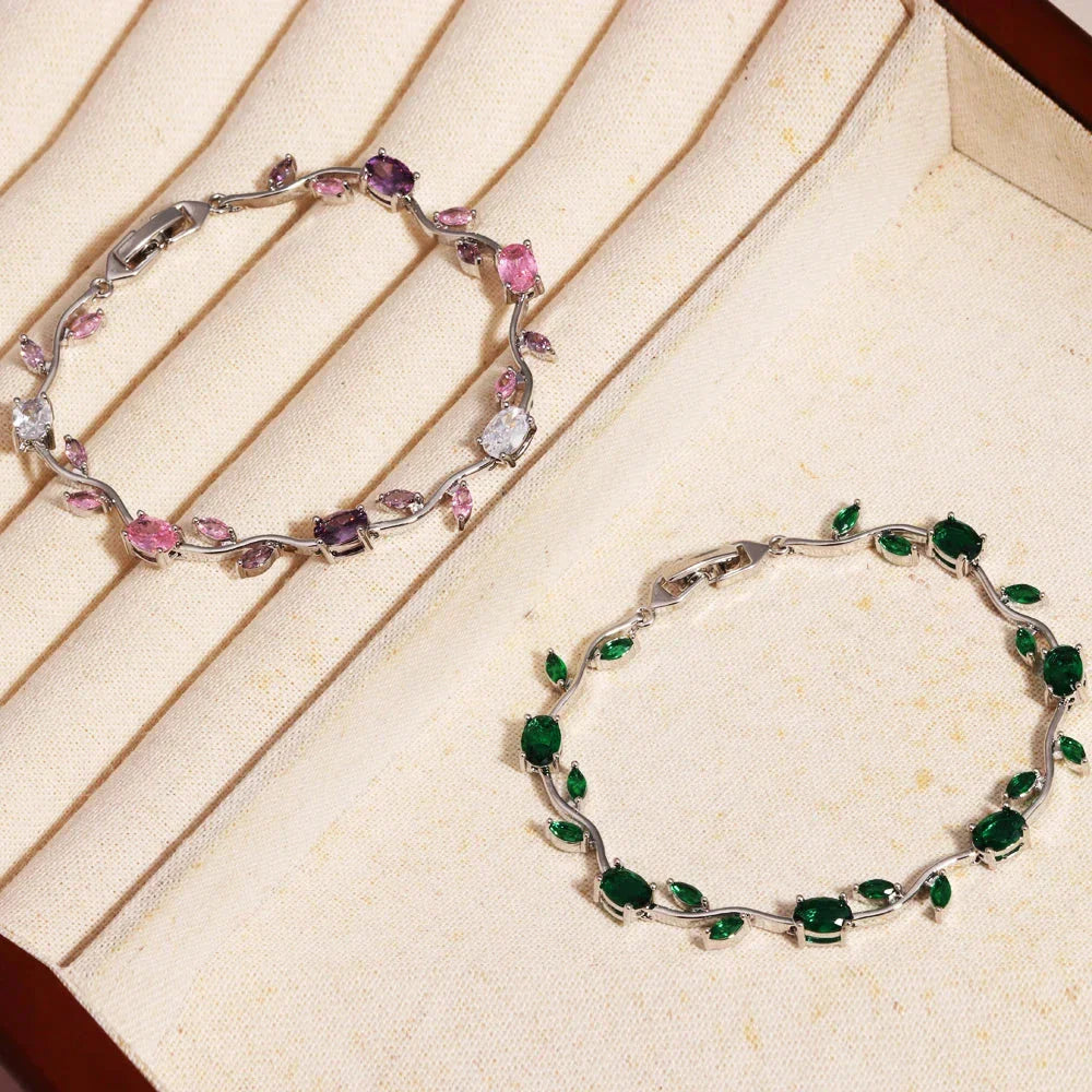 Elegant Leaf Cubic Zirconia