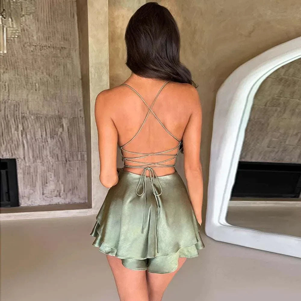 Summer New Popular European and American Style Mini Dress Women