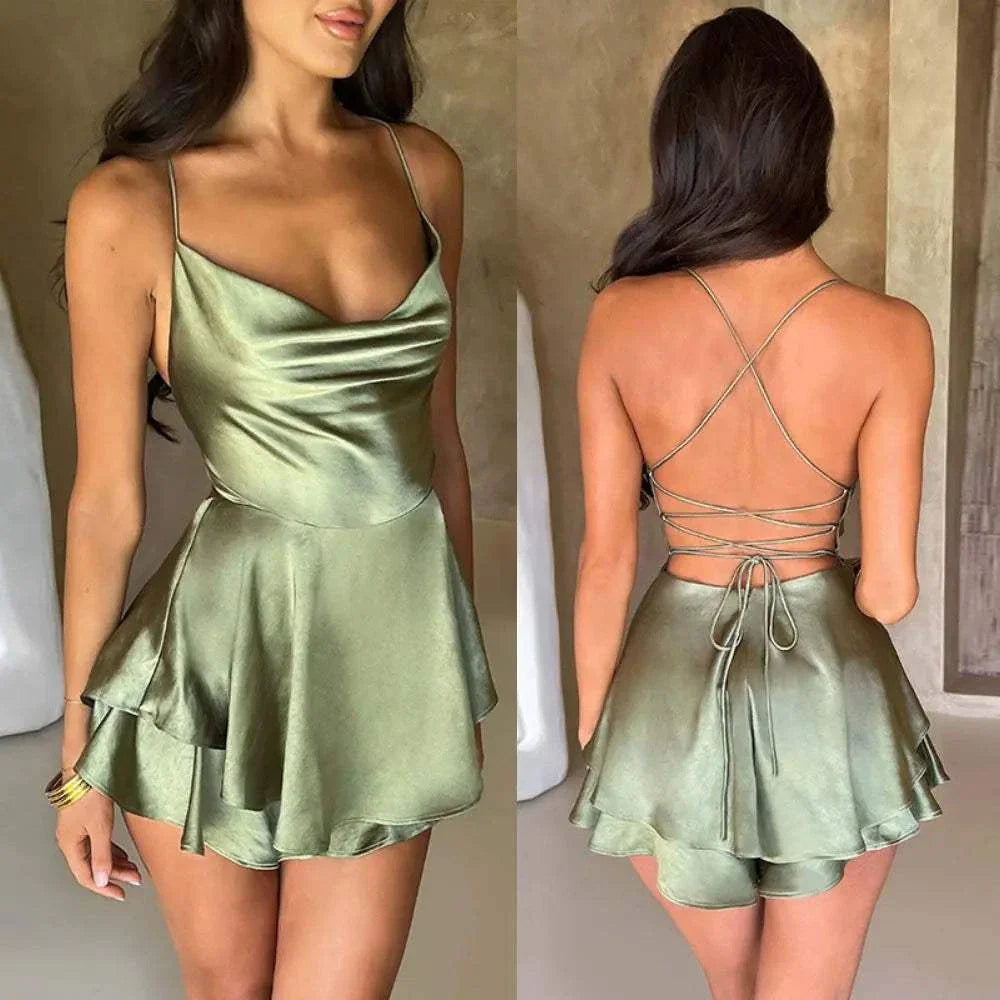 Summer New Popular European and American Style Mini Dress Women
