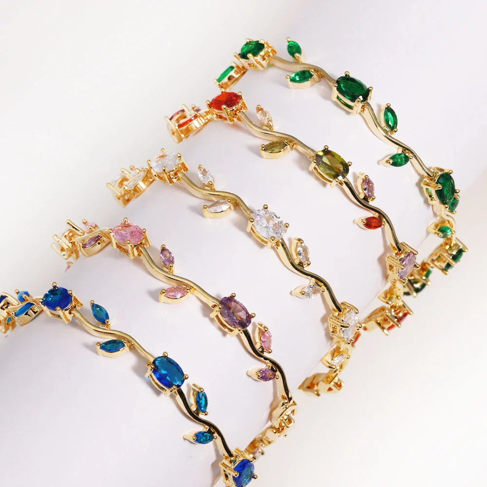 Elegant Leaf Cubic Zirconia