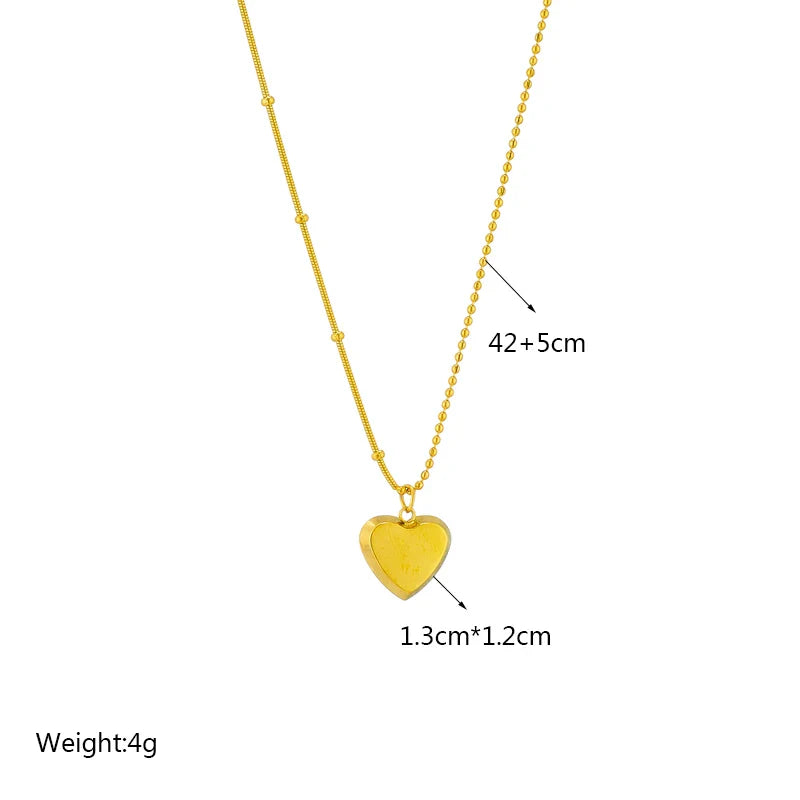 316L Stainless Steel Heart Eye Square Butterfly Pendant Necklace