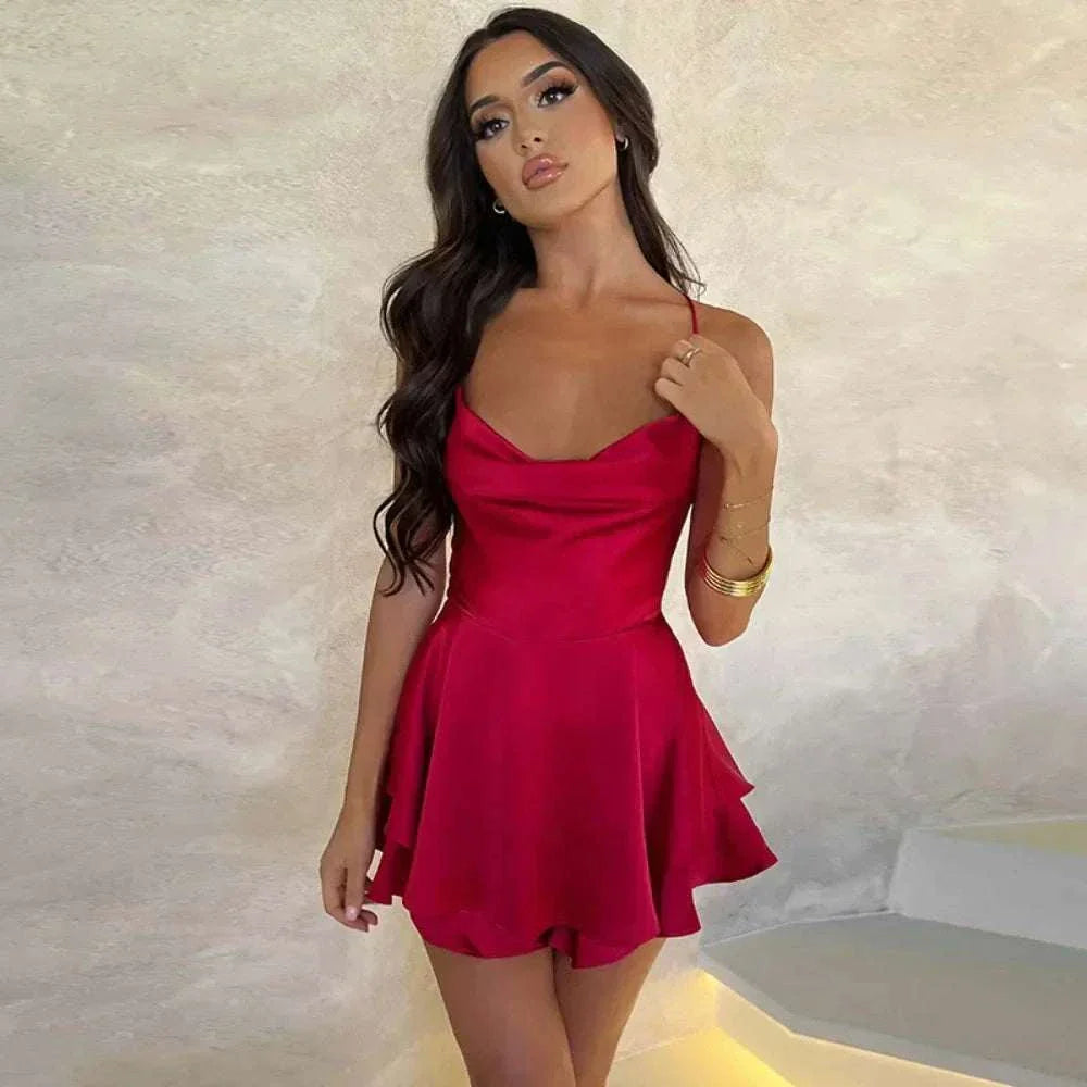 Summer New Popular European and American Style Mini Dress Women