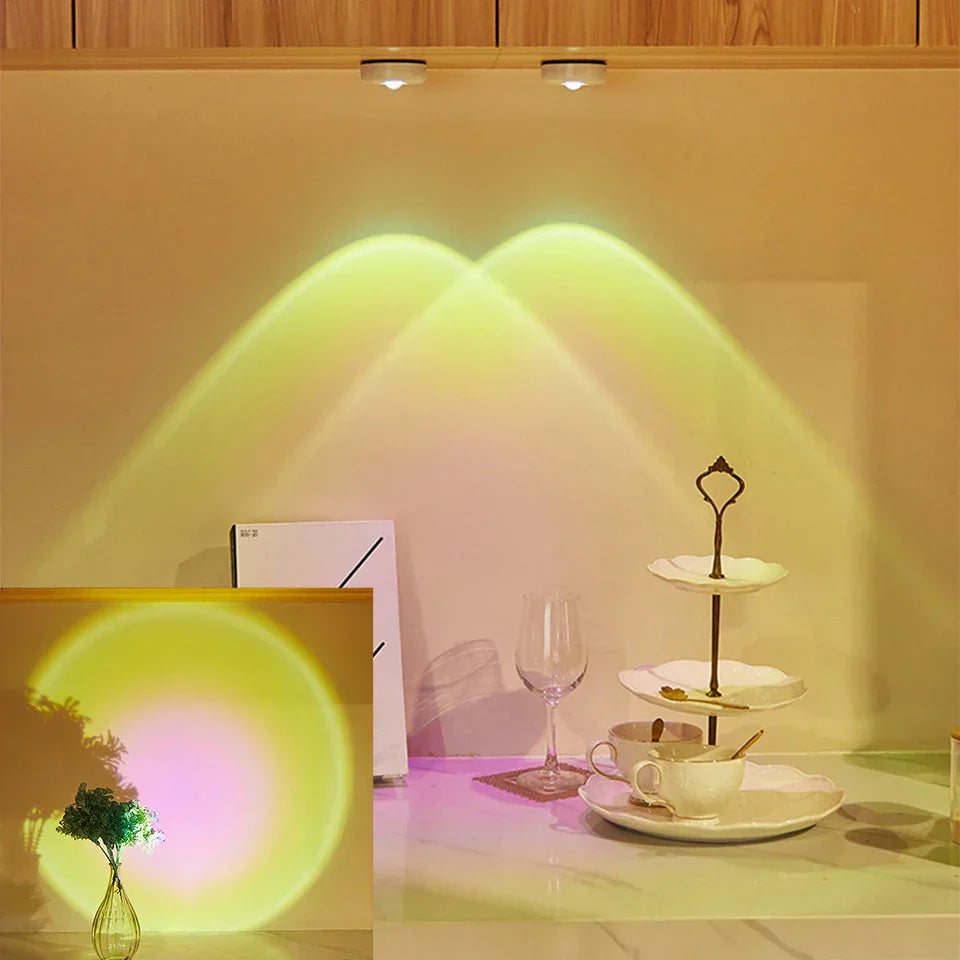 Bedroom Decor Lights Cabinet Ambient Night Light Touch Sunset Lamp